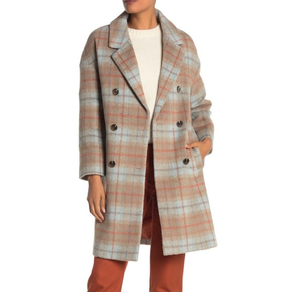 Marc new york plaid coat Clearance